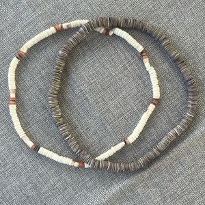 Heishi Bead Necklaces (set of 2) – Neutral & Earth Tone Boho Style